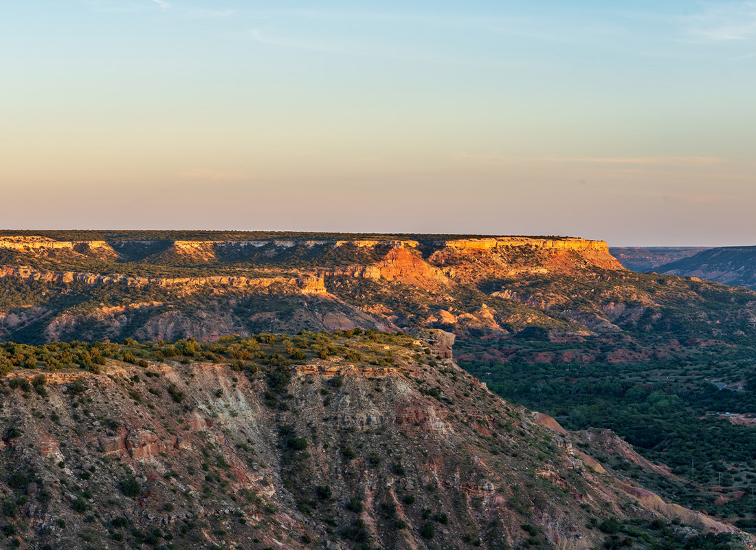 Amarillo, TX Insurance - Landscape of Canyons in Amarillo, Texas on a Beautiful Day